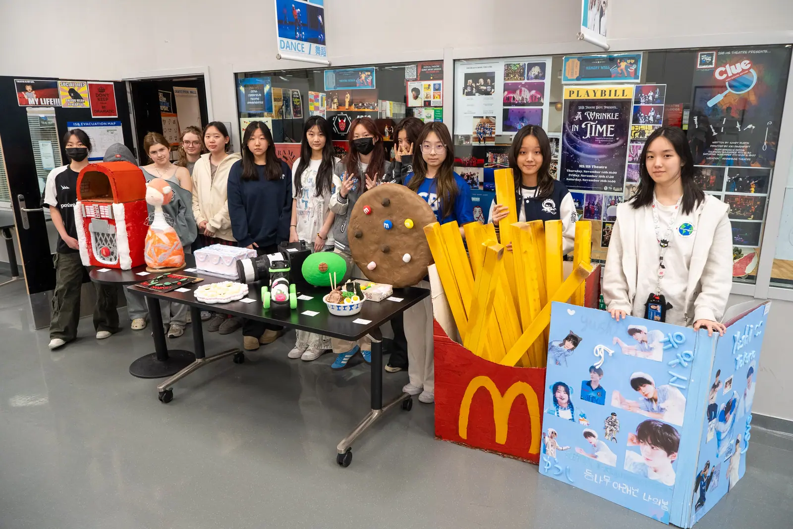 The From Flunk to Funk team with their assigned prop
