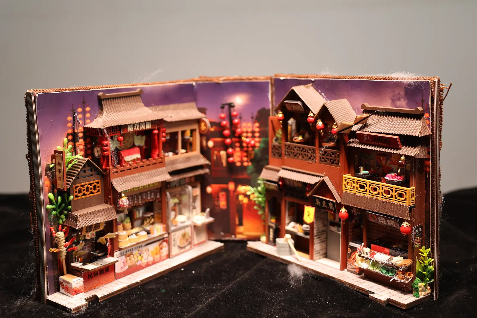 Miniature model of a Beijing market street